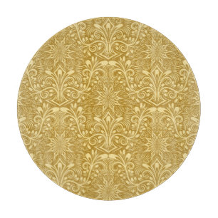 Golden Damask Barockfarbenes Muster Schneidebrett