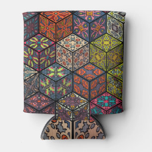 Golden Damask: Indisches Vintages Hintergrundbild Dosenkühler