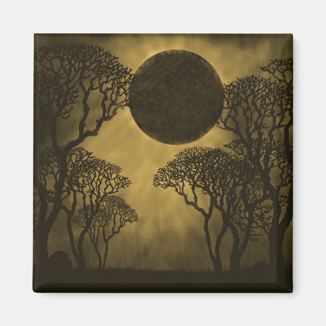 Golden Dark Forest Eclipse Magnet (Vorne)