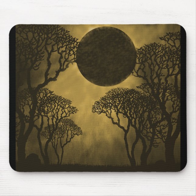 Golden Dark Forest Eclipse Mousepad (Vorne)