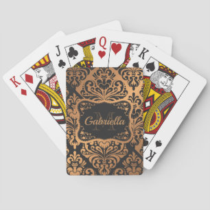 Golden Dasmask Muster Spielkarten