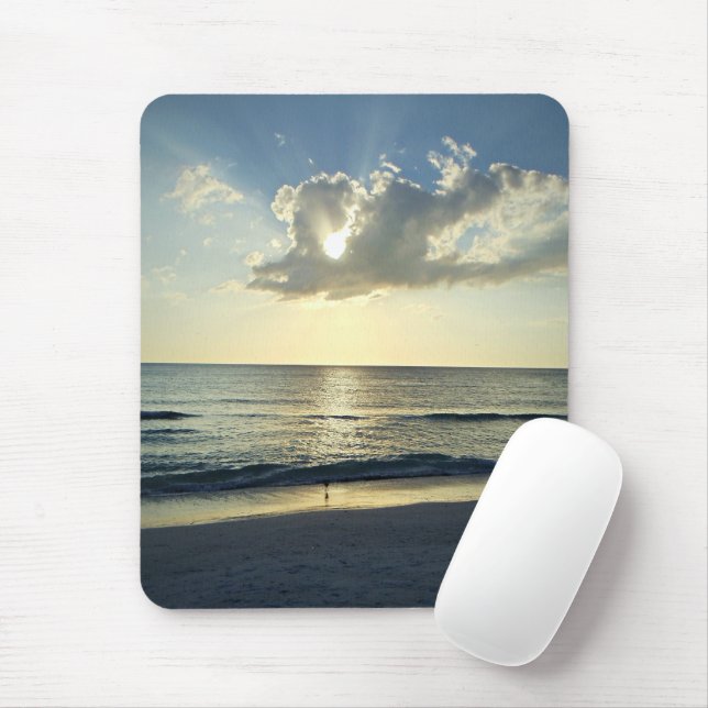 Golden Dawn by the Waves Mousepad (Mit Mouse)