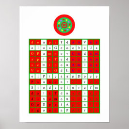 Golden Dawn Enochian Fire Tablet / Watchtower Poster