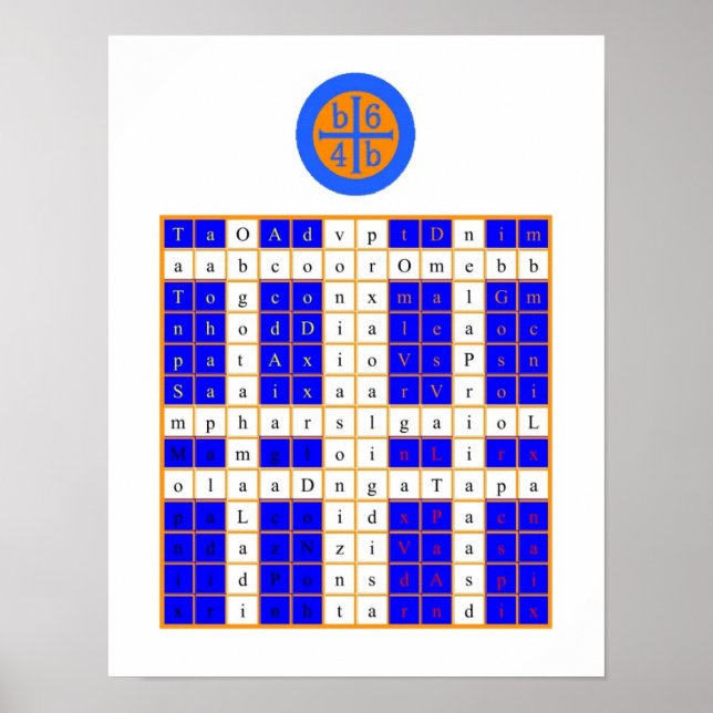 Golden Dawn Enochian Water Tablet / Watchtower Poster (Vorne)