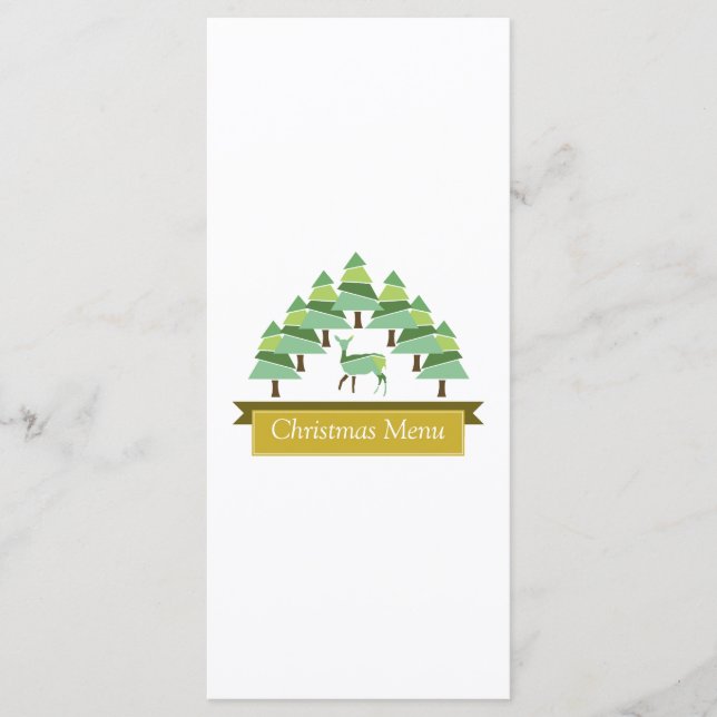 Golden Dee Forest Weihnachtsmenü Menükarte (Vorderseite)