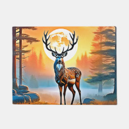 Golden Deer Twilight Peak Fußmatte