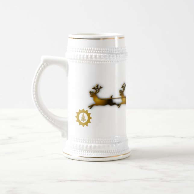 Golden Dei Weihnachten Bierglas (Links)