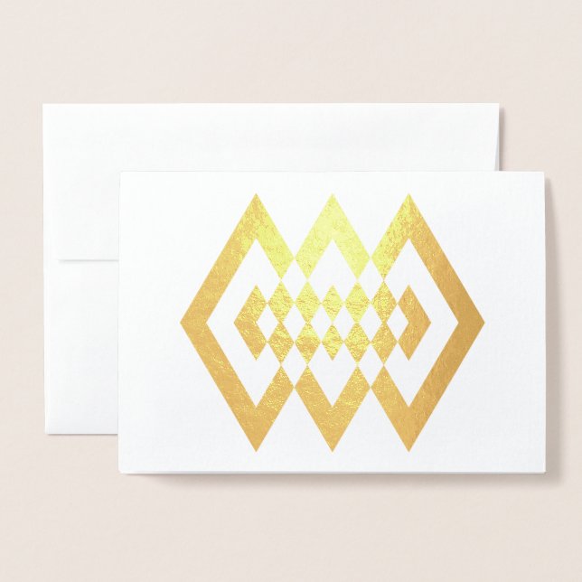 Golden Deko Shapes Foil Card Folienkarte (Vorderseite mit Umschlag)