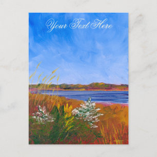 Golden Delaware River Postcard Postkarte