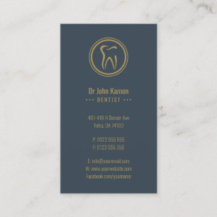 Golden Dentist   Terminalkarte Visitenkarte