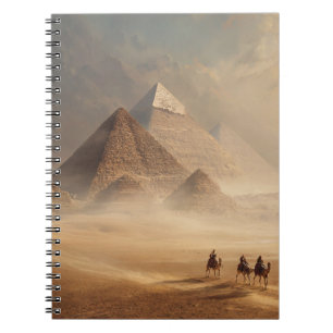 Golden Desert Egyptian Pyramid Art Notebook Notizblock