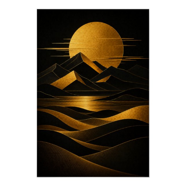 Golden Desert Horizon Poster (Vorderseite)
