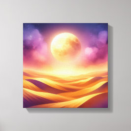 Golden Desert Moonlight – Back to School Art Leinwanddruck