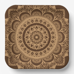 Golden Design 9" Quadratischer Papier-Teller Pappteller