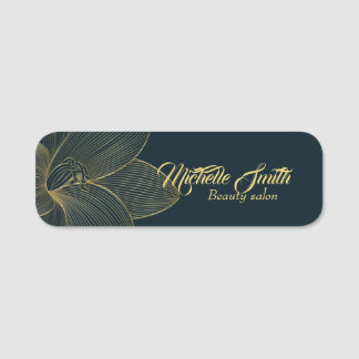 Golden Details Östhetiker Elegantes Script Busines Namensschild