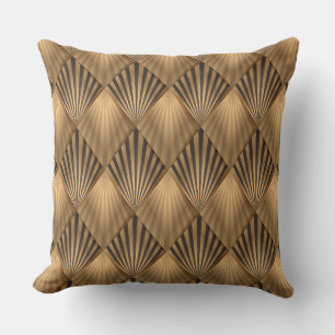 Golden Diamond Geometric Designer Pillow Kissen