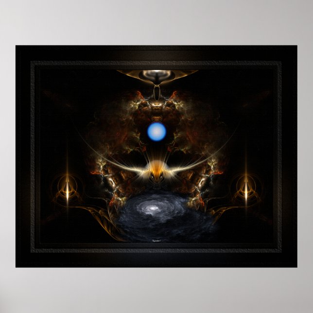 Golden Diamond Head Silver Moth Poster (Vorne)