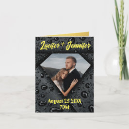 Golden Diamond Moderne Elegante Hochzeit nach Maß Ankündigung