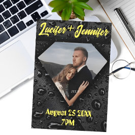 Golden Diamond Moderne Elegante Hochzeit nach Maß Einladung