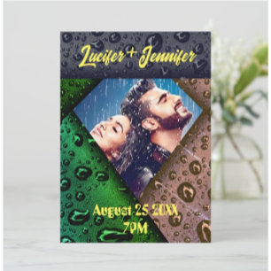 Golden Diamond Moderne Elegante Hochzeit nach Maß Einladung