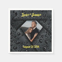 Golden Diamond Moderne Elegante Hochzeit nach Maß Serviette