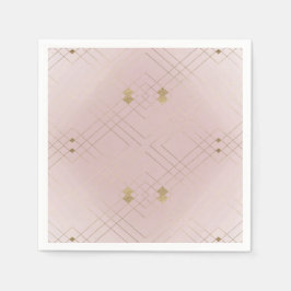 Golden Diamond Pink Geometric Deko Gatsby Wedding Serviette