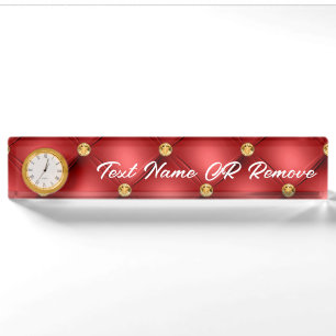 Golden Diamond Tufliter Leder benutzerdefinierten Namensplakette