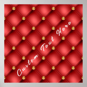 Golden Diamond Tufliter Leder benutzerdefinierten  Poster