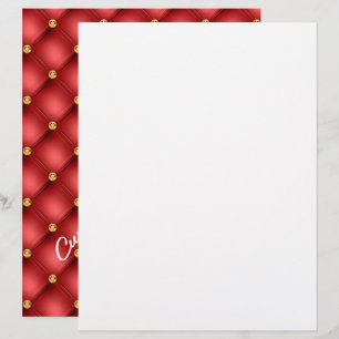 Golden Diamond Tufliter Leder Text Red Letterhead Briefbogen