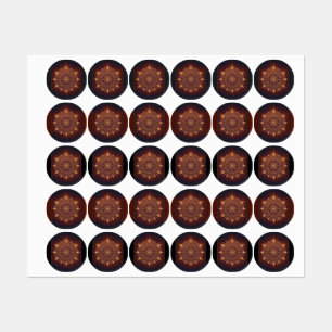 Golden Diwali Mandala - Light In und um Etiketten