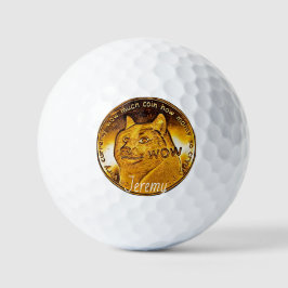 Golden Dogecoin Golfball