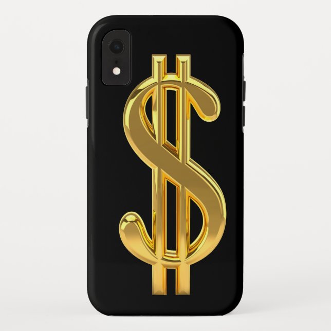 Golden Dollar Sign iPhone Case (Rückseite)