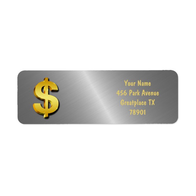 Golden Dollar Sparkling-Symbol für Geld (Vorne)