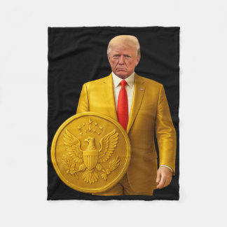 Golden Dome Trump Great American Map Patriotic 4th Fleecedecke
