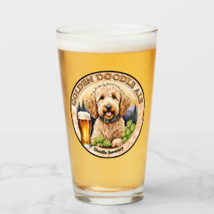Golden Doodle Ale Beer Glass Glas