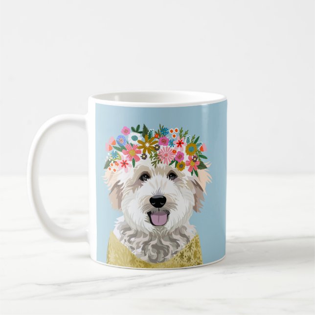 Golden Doodle Blume Kaffeetasse (Links)