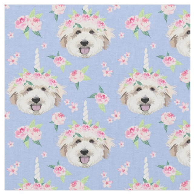 Golden Doodle Blume Stoff (Nahaufnahme)