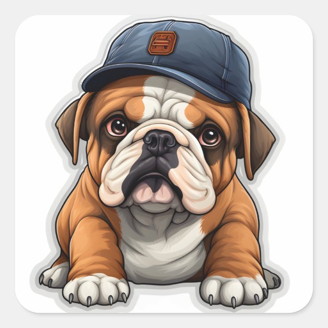 Golden Doodle Cap Kids Sticker Design Stickers (Vorderseite)