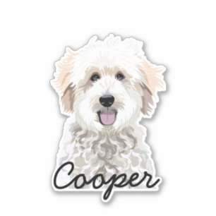 Golden Doodle Custom Dog Name Aufkleber