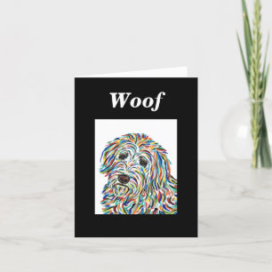 Golden Doodle Doodle Blank Note Card Dankeskarte