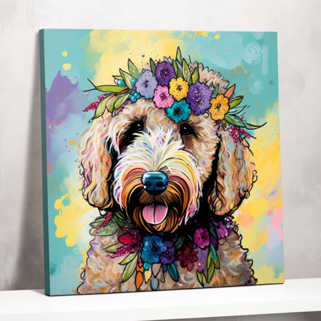 Golden Doodle Dreams: Florals und Spaß Poster (Von Creator hochgeladen)