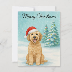 Golden Doodle Feiertagskarte