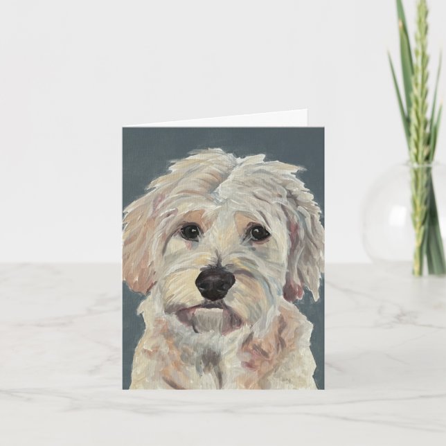 Golden Doodle handbemalt auf Can vas (Vorderseite)