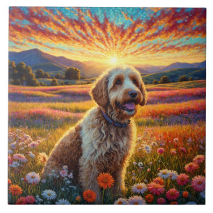Golden Doodle Hund Fliese