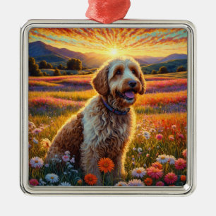 Golden Doodle Hund Ornament Aus Metall