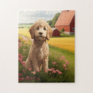 Golden Doodle Hund Puzzle
