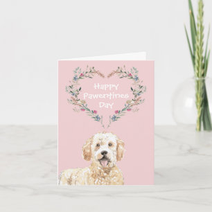 Golden Doodle Hund Valentinstage Feiertagskarte