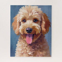 Golden Doodle | Hunde-Wasserfarbenmalerei Haustier Puzzle