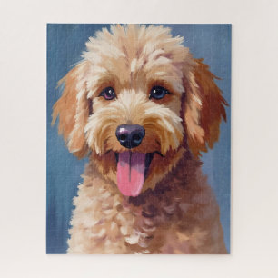 Golden Doodle   Hunde-Wasserfarbenmalerei Haustier Puzzle