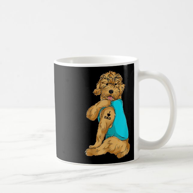 Golden Doodle I Liebe Vater Tattoo Apparel, Hund V Kaffeetasse (Rechts)